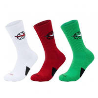 Шкарпетки Nike Crew Everyday Bball 3pr DA2123-909 46-50 3 парі Білий/Зелений/Червоний (195241052441) g