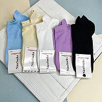 Спортивные женские носки короткие NiceSocks, разноцветная микрофибра, 36-40р, 10 пар