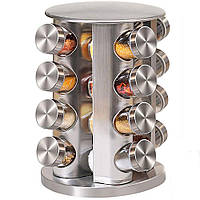Подставка карусель для специй 16 баночек Spice carousel R66-16 / Вращающийся органайзер для специй и приправ
