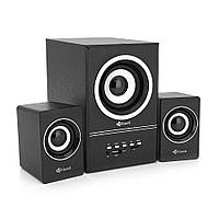 Колонки Kisonli U-2700BT, 5W+2x3W, USB/TF/BT/FM/AUX, с сабвуфером, DC: 5V, Black, BOX, Q16 i