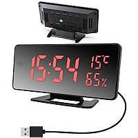 Часы зеркальные с LED подсветкой VST-888, от USB / Настольные часы / LED часы