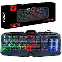 Игровая клавиатура с LED подсветкой JEDEL K504 / Проводная клавиатура компьютерная