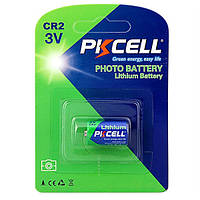 Батарейка литиевая PKCELL 3V CR2 850mAh Lithium Manganese Battery цена за блист, Q8/96 i