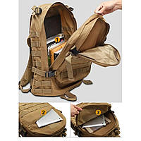 Армейский вещевой походный рюкзак / Рюкзак военный тактический для похода / NE-456 Тактический универсальный