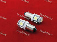 2x LED BA9S T4W лампа в автомобиль, 4+1 SMD n