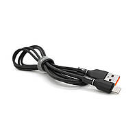 Кабель iKAKU KSC-452 FEIZHUO aluminum alloy charging data cable series for iphone, Black, длина 1,2м, 3,2А,