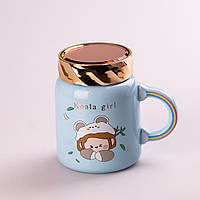 Кружка керамическая Creative Show Ceramics Cup Cute Girl 420ml кружка для чая с крышкой Голубой