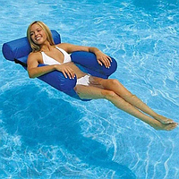 Надувний складаний матрац, Пляжний водний гамак зі спиною, надувне крісло Синій