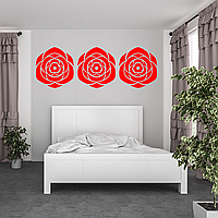 Виниловая интерьерная самоклеющаяся наклейка декор на стену (обои, краску) "Розы" (любой цвет пленки) оракал