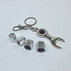 Захисні ковпачки на ніпеля Jaguar + ключик-брелок у подарунок! Колір хром, фото 2