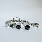 Захисні ковпачки на ніпеля Jaguar + ключик-брелок у подарунок! Колір хром, фото 3