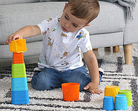Пирамидка Башни ТехноК 7839 детская игрушка для детей в песочницу