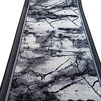 Килимова доріжка Dinarsu Marmur Grey 1 сіра шириною 120 см (ціна за пог.м), фото 4