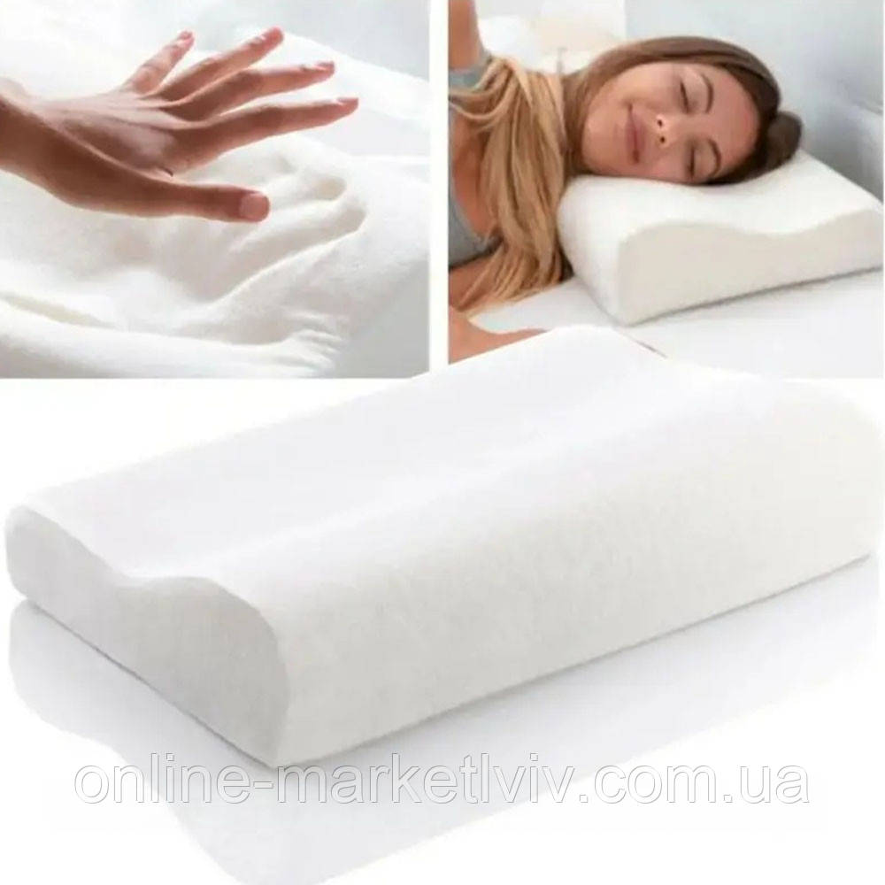 Ортопедична подушка з ефектом пам'яті 50x29x10/7см, Memory Foam Pillow / Подушка ортопедична для сну