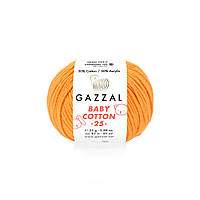 Пряжа из хлопка Gazzal Baby cotton 25 3416 (Газзал Беби Коттон 25)