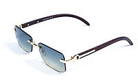 Простые классические унисекс очки прямоугольные солнцезащитные с металлической оправой Salex Прості класичні