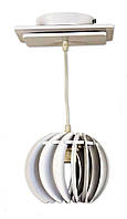 Подвесной светильник в стиле лофт для кухни спальни коридора прихожей детской гардеробной Манго/1 белый