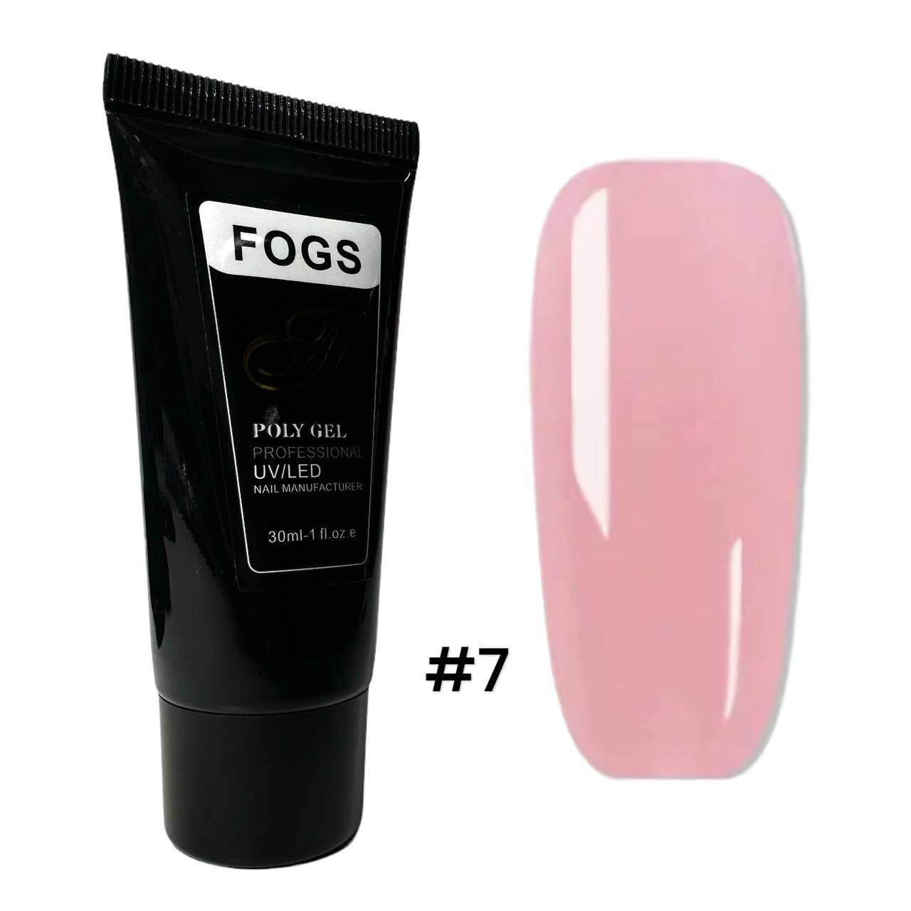 Полігель Fogs #7 для нарощування нігтів 30мл