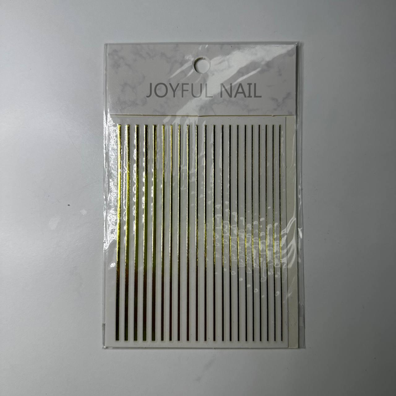 Гнучка стрічка для дизайну нігтів золота