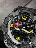 Тактичні багатофункціональні годинники Patriot 002BKSU ЗСУ Чорні + Коробка Камуфляж сирій, фото 4