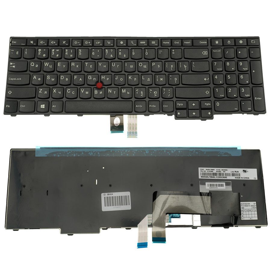 Клавіатура для ноутбука LENOVO (ThinkPad Edge: E531, E540) rus, black (оригінал)