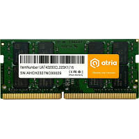 Модуль памяти для ноутбука SoDIMM DDR4 16GB 3200 MHz ATRIA UAT43200CL22SK1/16 l