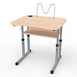 Парта Школяр 3-6 зр. гр. p з вирізом під учня 700х585 пряма\з нахилом, фото 3