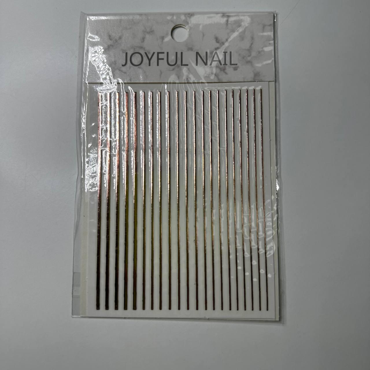 Гнучка стрічка для дизайну нігтів темне золото