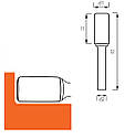 Борфреза циліндрична з радіусом (скруглена) PROFITOOL - 16х25х70х6 мм (A15256-6RAD), фото 3