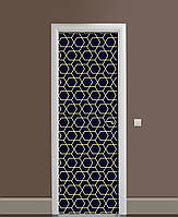 Наклейка на дверь Zatarga «Золотая геометрия» 650х2000 мм виниловая 3Д наклейка декор самокле TE, код: 6444098
