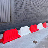 Водоналивний червоний дорожній блок, пластиковий, ДШВ 120х50х62 см, фото 3