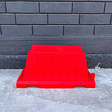 Водоналивний червоний дорожній блок, пластиковий, ДШВ 120х50х62 см, фото 10