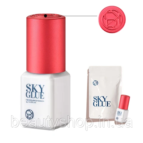 Клей для нарощування вій Sky S+ з червоною кришкою 5 мл