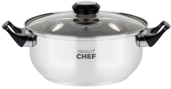Каструля BRAVO CHEF 24 см (4.5 л) з бакелітовими ручками (BC-2002-24)