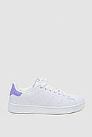 Кеди женские на шнурках, цвет бело-фиолетовый, 248RH187-4