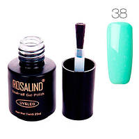 Гель-лак для нігтів манікюру 7мл Rosalind, шеллак, 38 світло-бірюзовий g