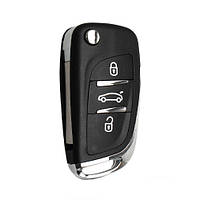 Викидний ключ, корпус під чіп, 3кн, Peugeot, ніша CE0523, HU83, NEW g