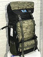 Рюкзак туристический VA T-07-9 75л, камуфляж g