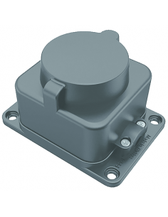 Настінна розетка 1х16А каучук IP44 Bemis, фото 1