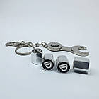 Захисні ковпачки на ніпеля Dacia + ключик-брелок у подарунок! Колір хром, фото 3