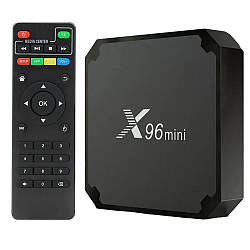 Смарт приставка 2GB/16GB, Ultra HD, X96 Mini / Смарт ТВ приставка / Медіаплеєр / Андроїд ТВ