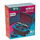 Bluetooth навушники з мікрофоном та кейсом TWS M19 BT / Бездротові навушники / Вакуумні блютуз навушники, фото 10