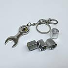 Захисні ковпачки на ніпеля Smart + ключик-брелок у подарунок! Колір хром, фото 3