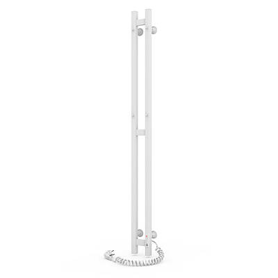 Рушникосушка електрична біла Flyme EF Duet R, терморегулятор і таймер (праве підключення)