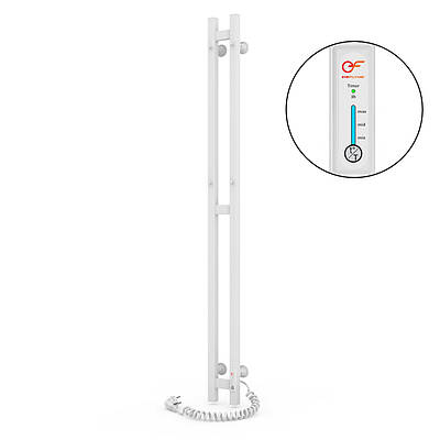 Електрична рушникосушка Flyme EF Duet R White з терморегулятором і таймером (праве підключення)