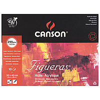 Склейка для олії та акрилу Canson Figueras А3 (29.7х42см) 290 г/м2 10 акрушів (200857227)