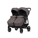 Коляска прогулочная для двойни Euro-Cart Doblo 2024 EGDOB24-25 Taupe коричнева, фото 3