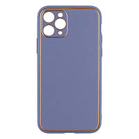 Чехол Leather Gold with Frame without Logo для iPhone 11 Pro Цвет 8, Gray Lilac i