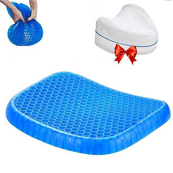 Гелева подушка для сидіння Egg Sitter + Подарунок Подушка для ніг / Ортопедична подушка для хребта / Ортопедична подушка для хребт