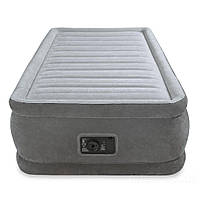 Надувная кровать велюровая Intex 64412 с электронасосом, 191х99х46 см g